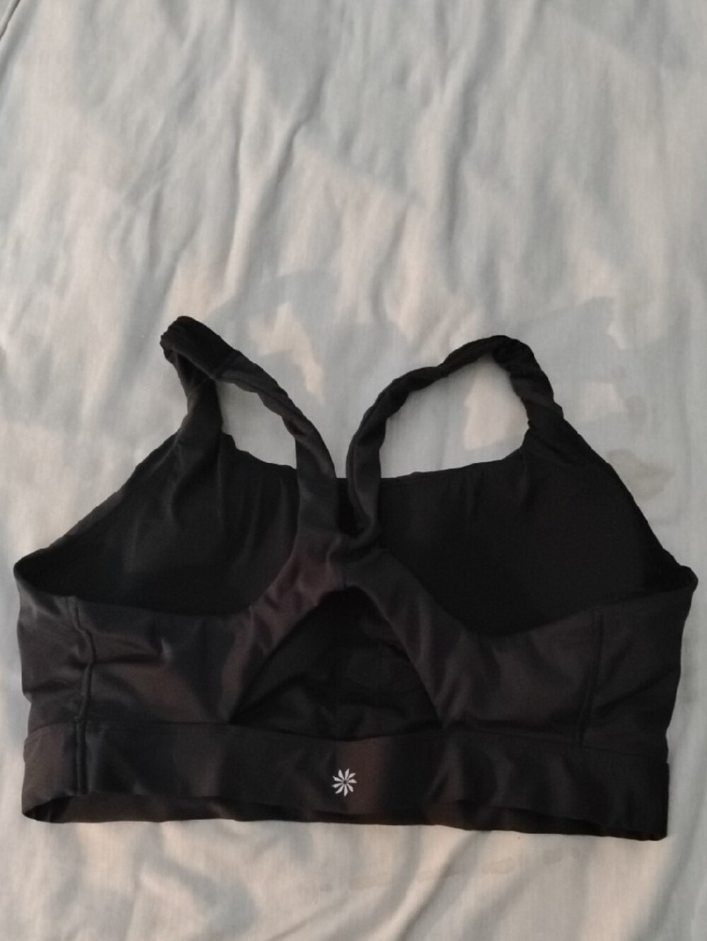 Athleta Black Seamless Sports Bralette - Picture 2 of 5
